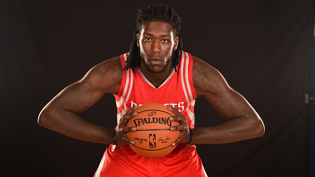 TARRYTOWN, NY - AUGUST 8: Montrezl Harrell #55 of the Houston Rockets poses for a portrait during the 2015 NBA rookie photo shoot on August 8, 2015 at the Madison Square Garden Training Facility in Tarrytown, New York. NOTE TO USER: User expressly acknowledges and agrees that, by downloading and or using this photograph, User is consenting to the terms and conditions of the Getty Images License Agreement. Mandatory Copyright Notice: Copyright 2015 NBAE (Photo by Brian Babineau/NBAE via Getty Images)