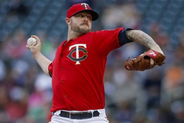 Minnesota Twins relief pitcher Ryan Pressly throws to the Chicago White Sox in the tenth inning of a baseball game, Sunday, April 16, 2017, in Minneapolis. The White Sox won 3-1 in 10 innings and Pressly took the loss. (AP Photo/Bruce Kluckhohn)